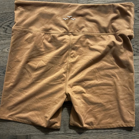 Lazy pants Tan Seamless high waisted Biker Shorts Sz L - Picture 3 of 9